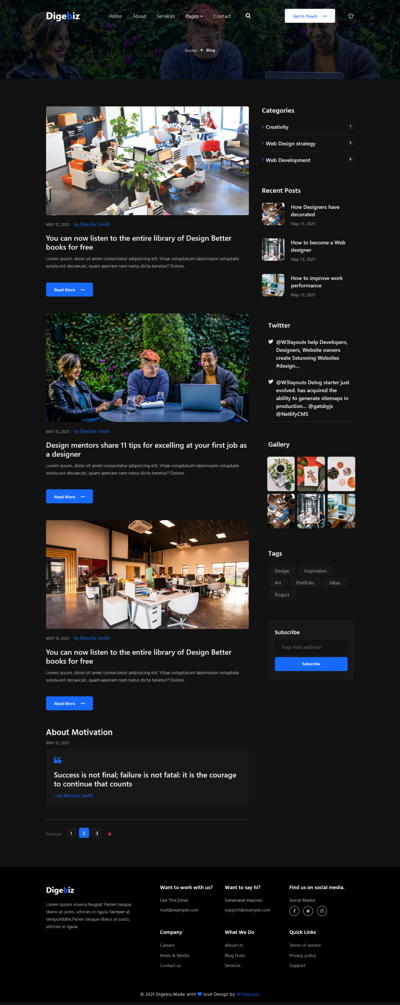 digebiz a corporate category website template