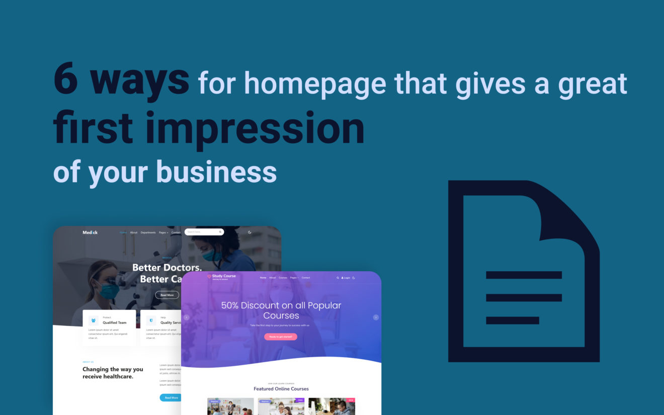6 ways you can ensure your homepage gives a great first impression of your business
