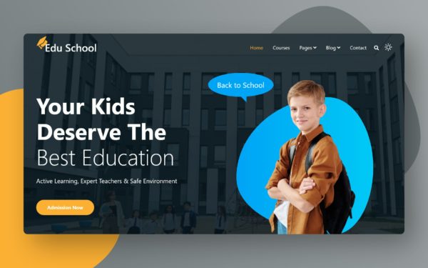 Edu School Website Template featured image
