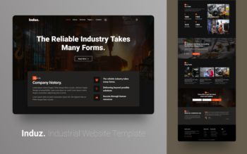 industrial website template Induz