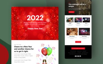 new year email newsletter website template
