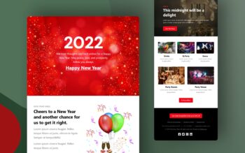 new year email newsletter website template