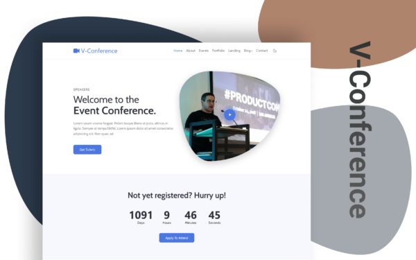 v conference a corporate website template