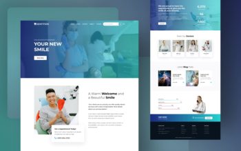 dentition a dental clinic website template featured image