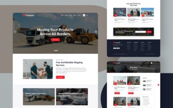 Transpolar Website Template a transportation website builder