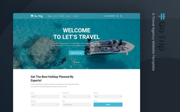 a travel agency website builder