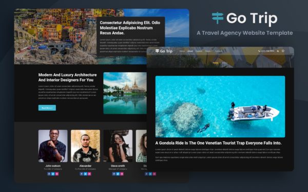 travel company website design