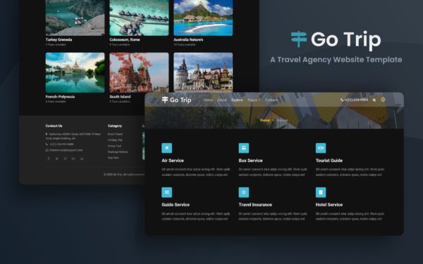 travel agency website ideas