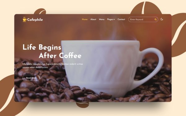 best coffee shop website design