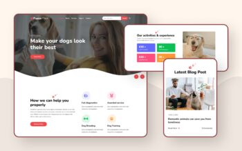 Puppy Care a Animals and Pets Category Website Template - Featured Image