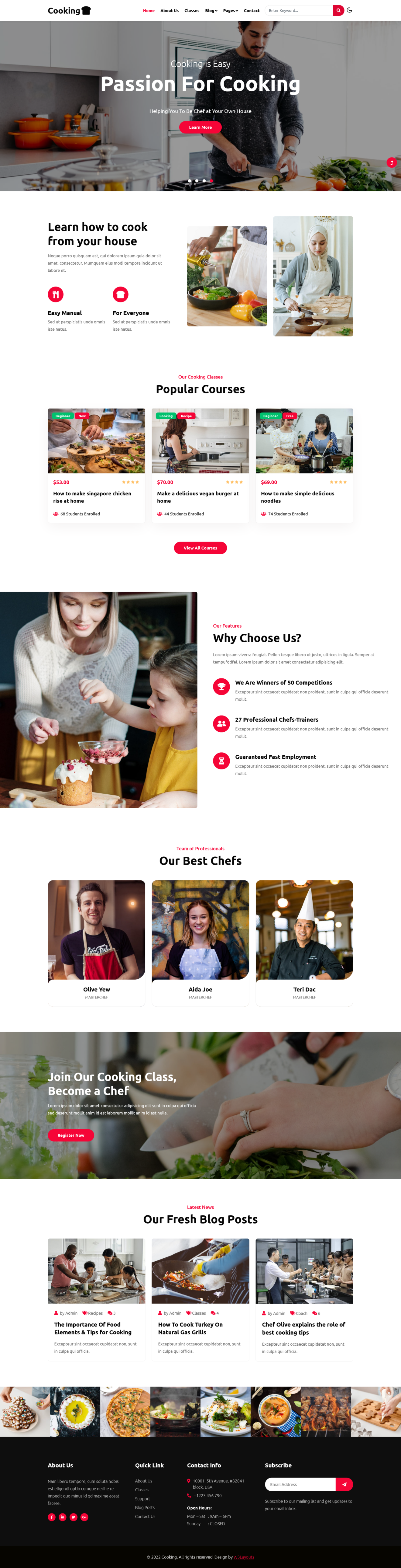 Cooking - Restaurants Category Website Template