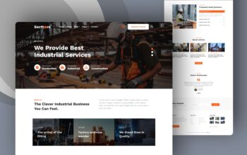 secttore a industrial category website template featured image