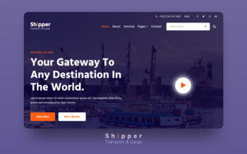 Shipper a transportation category website template