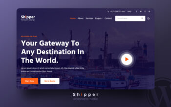 Shipper a transportation category wordpress theme