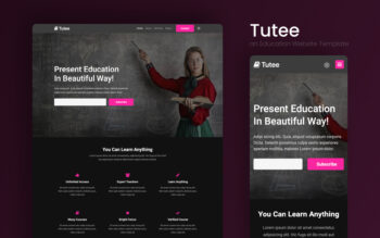 tutee a industrial website template