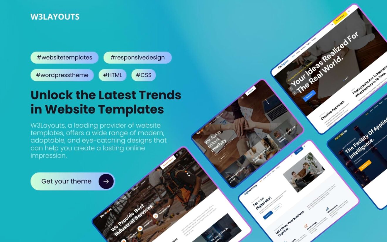 Unlock the Latest Trends in Website Templates: Stay Ahead of the Curve with W3Layouts