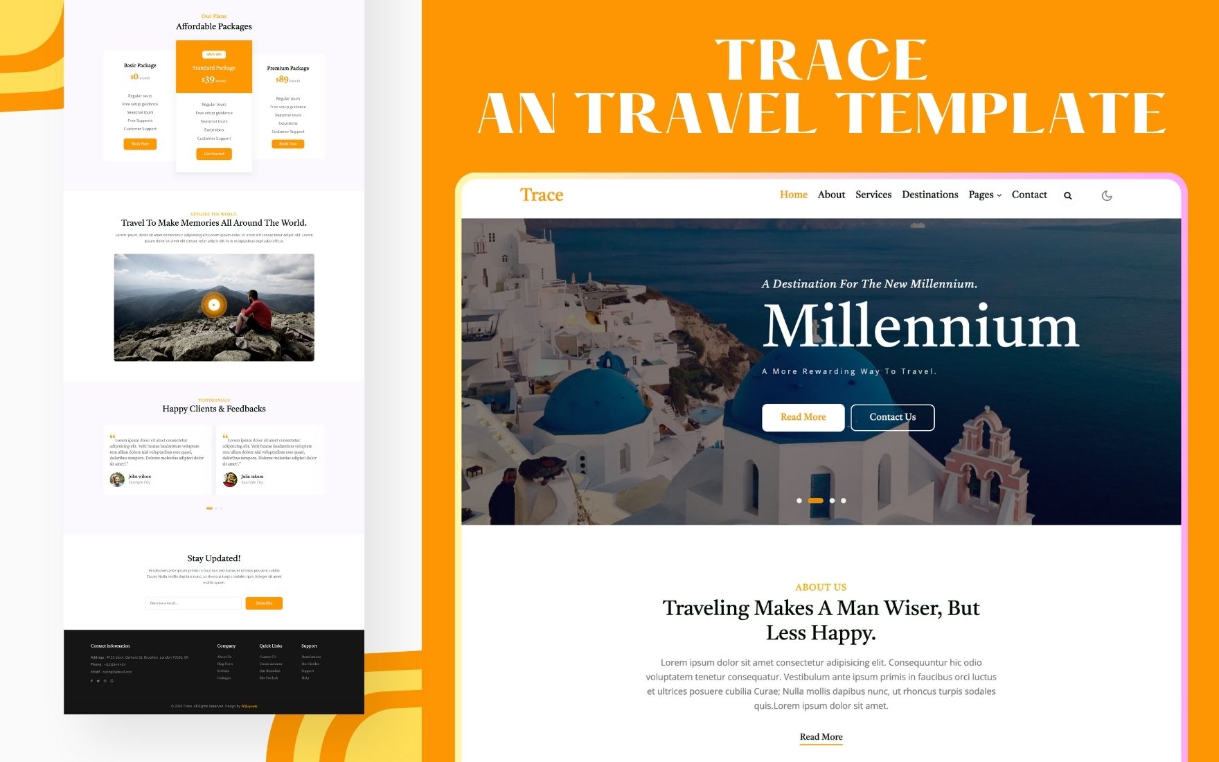 Trace Travel Website Template