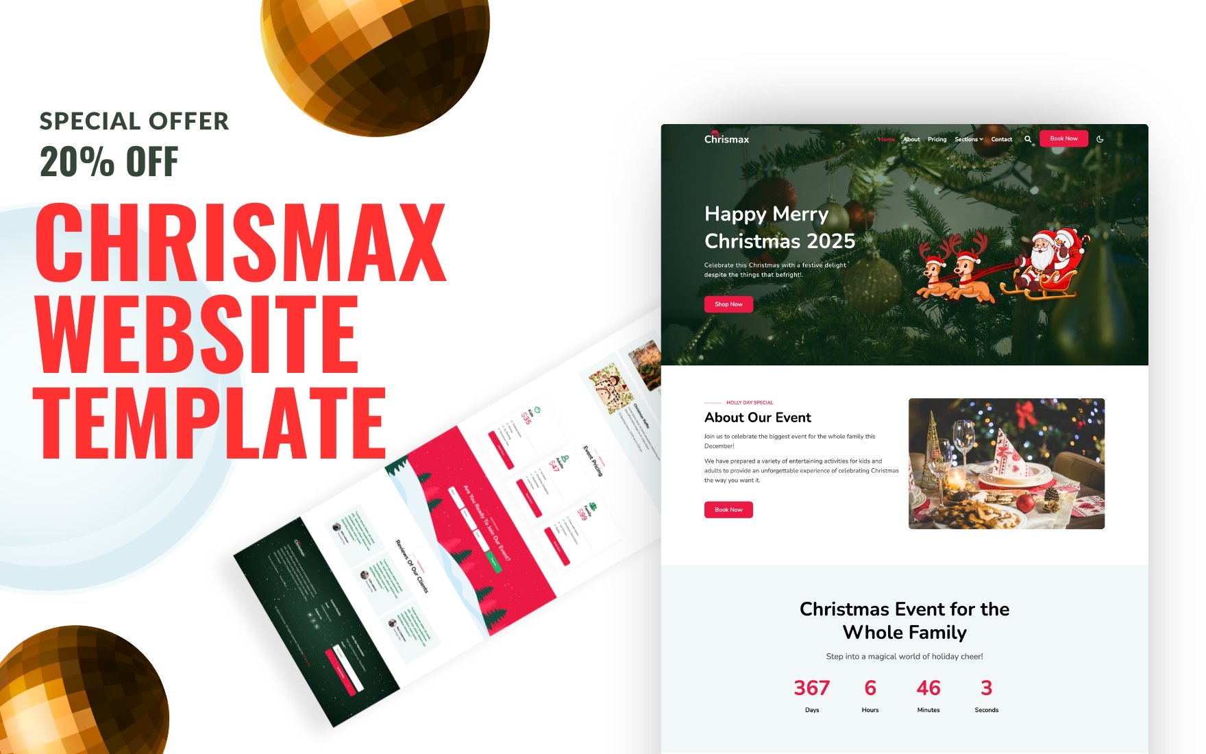 Chrismax – Festive Christmas Website Template for Events and Celebrations