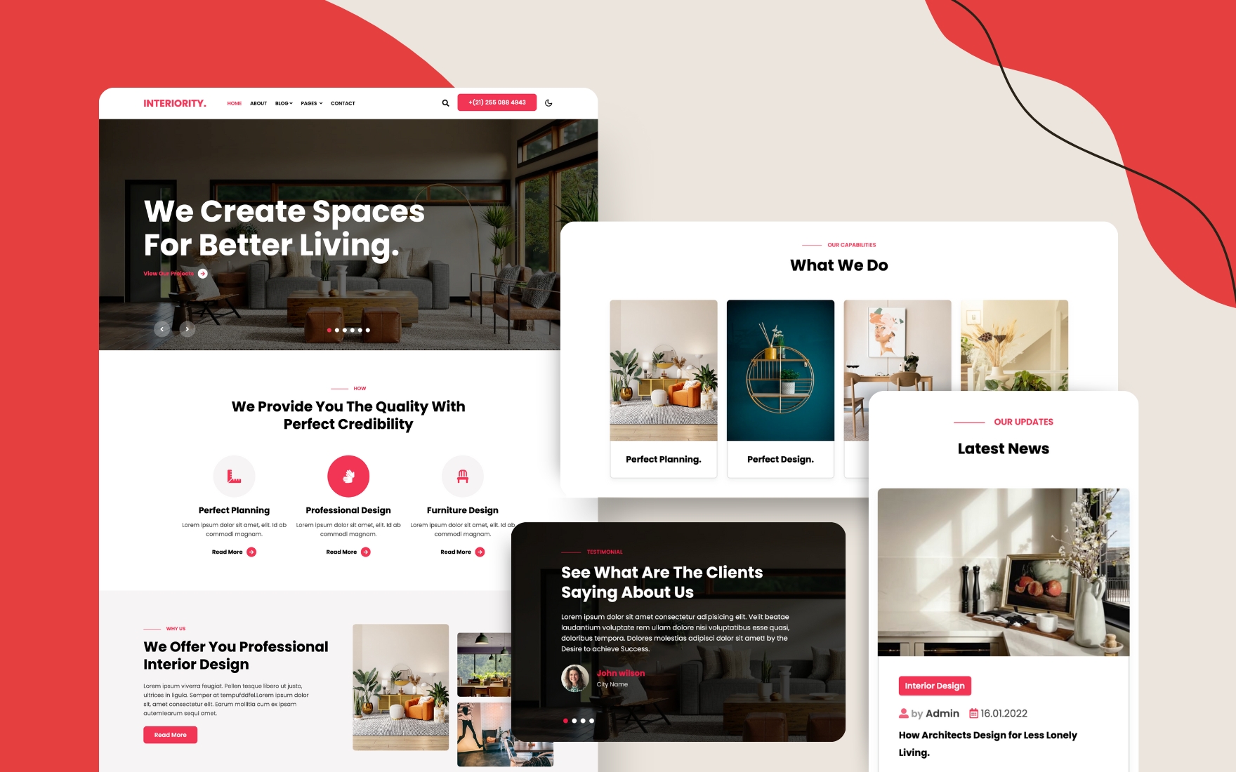 Interiority – Modern Interior Design Website Template
