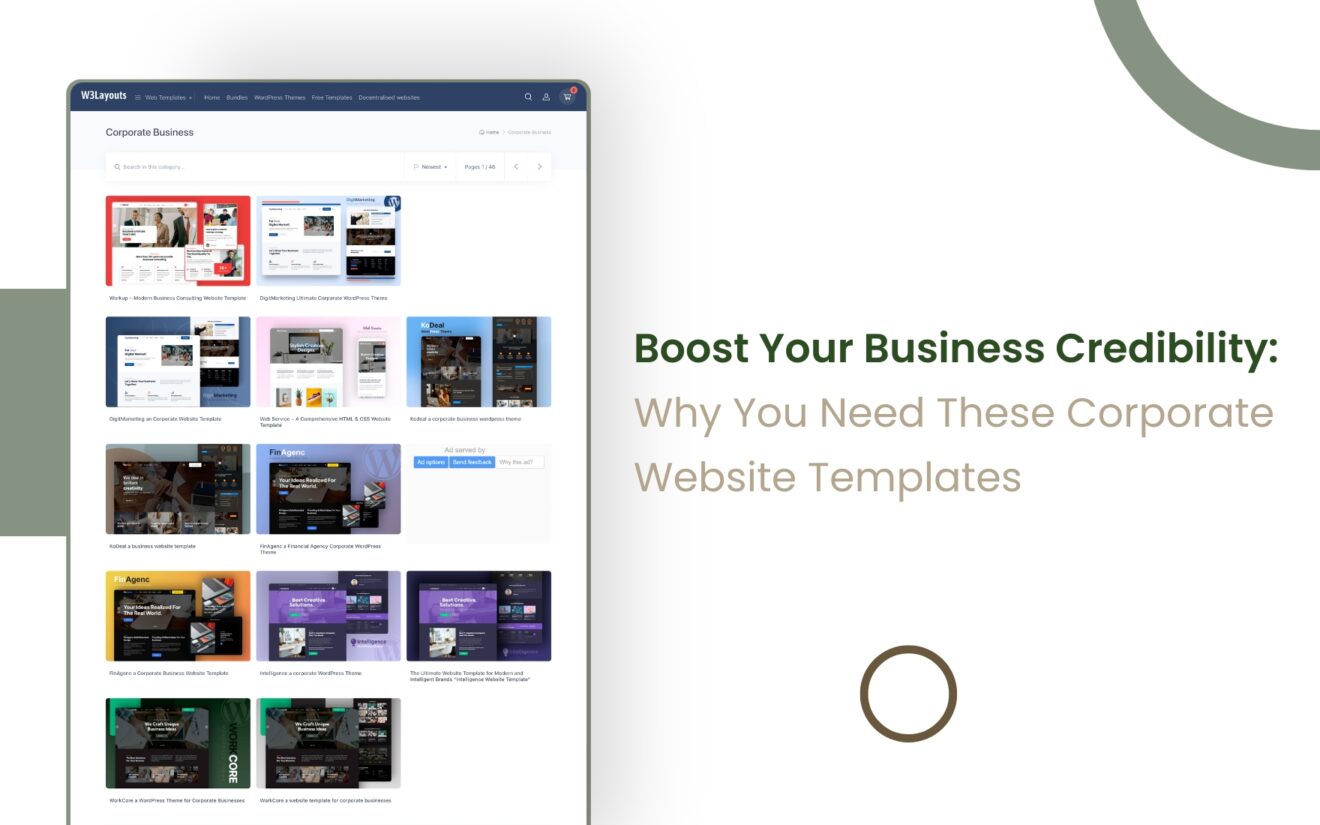 Boost Your Business Credibility: Why You Need These Corporate Website Templates