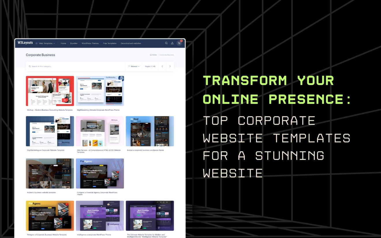Transform Your Online Presence: Top Corporate Website Templates for a Stunning Website