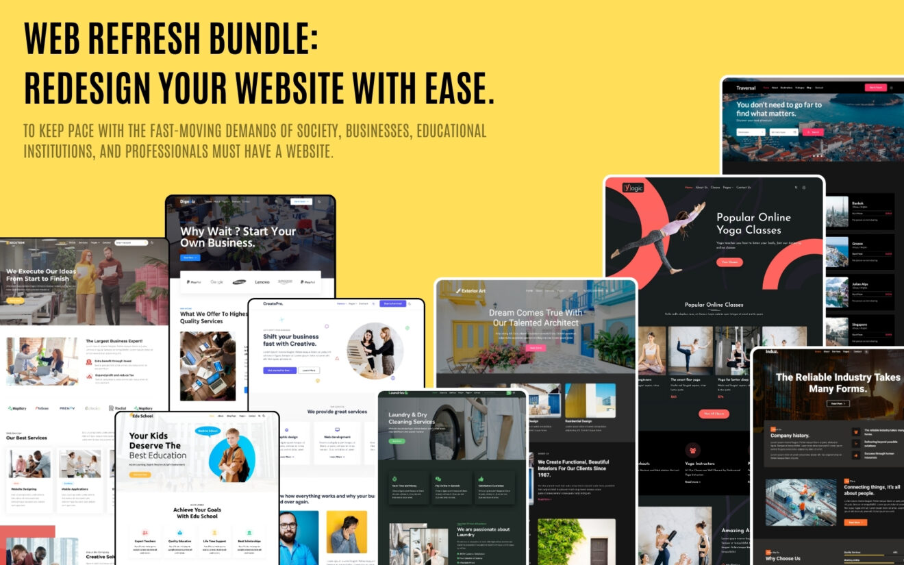 Web Refresh Bundles – Redesign Your Website with WordPress & Bootstrap Templates