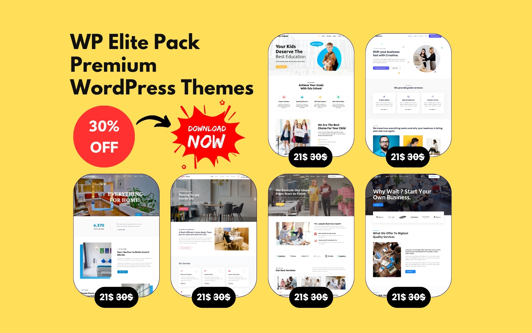 WP Elite Pack – Premium WordPress Themes for Business & Creative Websites