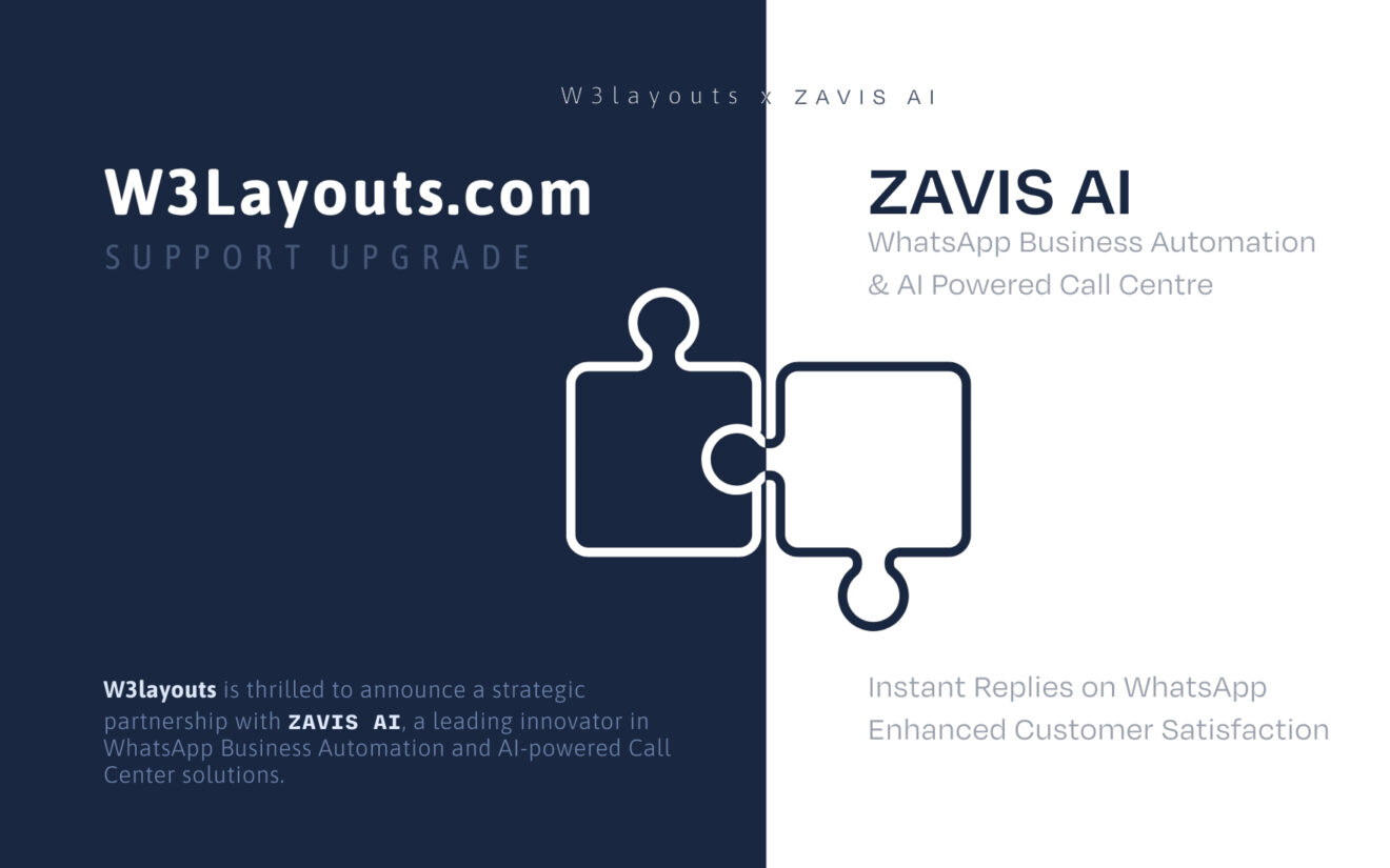 Revolutionizing Customer Engagement: w3layouts x Zavis AI Partnership